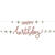 NEU Buchstabengirlande Happy Birthday Creme Ros, 2 Ketten  150cm x 14cm, ros, aus FSC-Papier