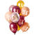 NEU Premium-Latex-Luftballons 18 Years, Pink-Gold, 33cm, 12 Stk. - Aufdruck 18