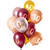 NEU Premium-Latex-Luftballons 30 Years, Pink-Gold, 33cm, 12 Stk. - Aufdruck 30