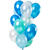 NEU Premium-Latex-Luftballons Blue Azure Metallic, 33cm, 12 Stk.