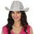 NEU Hut Glamour-Cowgirl mit Glittersteinen, silber, Einheitsgre
