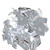 NEU Konfitti-Kanone Metallic-Streifen, 10cm, silber, 3 Stck Bild 2