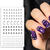 NEU Nagelsticker silber, unterschiedliche Formen, Karte mit 115 Stck