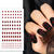 NEU Nagelsticker rot, unterschiedliche Formen, Karte mit 111 Stck