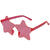 NEU Brille rahmenlos, mit Glsern in Sternform, pink