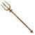 Dreizack Gott der Meere, gold, ca. 94cm