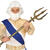 Dreizack Gott der Meere, gold, ca. 94cm Bild 3