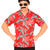 NEU Herren-Kostm Hawaii-Hemd, rot mit Papageien, Gr. M