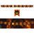 NEU Girlande Happy Halloween mit schwarzen und orangenen Wimpeln, 3m