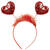 NEU Haarreif mit Glitter-Herzen, rot