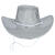 NEU Cowboyhut Disco, metallic-silber