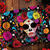 NEU Tablett Day of the Dead aus Kunststoff, ca. 39x24cm - Tablett