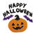 NEU Halloween-Deko Gel-Fenster-Deko Happy Halloween, ca. 20x25cm