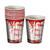 NEU Papp-Becher Blut-Spritzer, 6 Stk., ca. 240ml - Becher