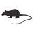 NEU Deko-Ratte aus Gummi, schwarz, ca. 15cm Bild 2