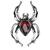NEU Ring Spinne mit Rubin