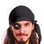 NEU Bandana / Piratentuch aus Samt, Einheitsgre, Schwarz