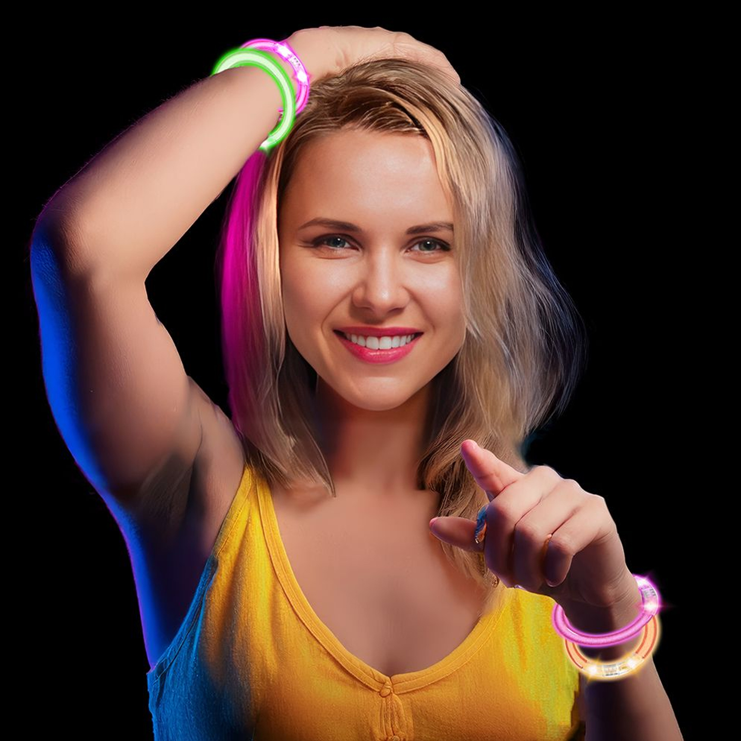 NEU LED Armbnder, sortierte Farben, 4 Stck Bild 2