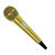 NEU Deko Mikrophon, gold, 20cm