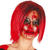NEU Maske blutiges Frauengesicht, transparent, mit Gummiband