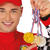 NEU Medallien-Set Gold, Silber & Bronze am Band