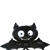 NEU Folienballon Halloween, Fledermaus, ca. 88x60cm