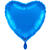 NEU Folienballon Herzballon, ca. 43cm, unifarben, blau - Blau