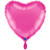 NEU Folienballon Herzballon, ca. 43cm, unifarben, fuchsia - Fuchsia