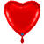 NEU Folienballon Herzballon, ca. 43cm, unifarben, rot - Rot