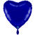 NEU Folienballon Herzballon, ca. 43cm, unifarben, dunkelblau - Dunkelblau