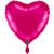 NEU Folienballon Herzballon, ca. 43cm, unifarben, magenta - Magenta