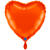 NEU Folienballon Herzballon, ca. 43cm, unifarben, orange - Orange