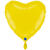 NEU Folienballon Herzballon, ca. 43cm, unifarben, gelb - Gelb