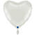 NEU Folienballon Herzballon, ca. 43cm, unifarben, wei - Wei