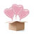 Ballongr��e Babyshower rosa Herzen, 3 Ballons