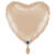 NEU Folienballon Herzballon, ca. 43cm, unifarben, creme - Creme