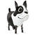 NEU Folienballon Airwalker Boston Terrier Hund, schwarz-wei, 58x47cm