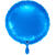 NEU Folienballon rund, ca. 38cm, unifarben, blau - Blau