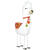 NEU Folienballon Airwalker Gemtliches Lama, wei, 58x100cm