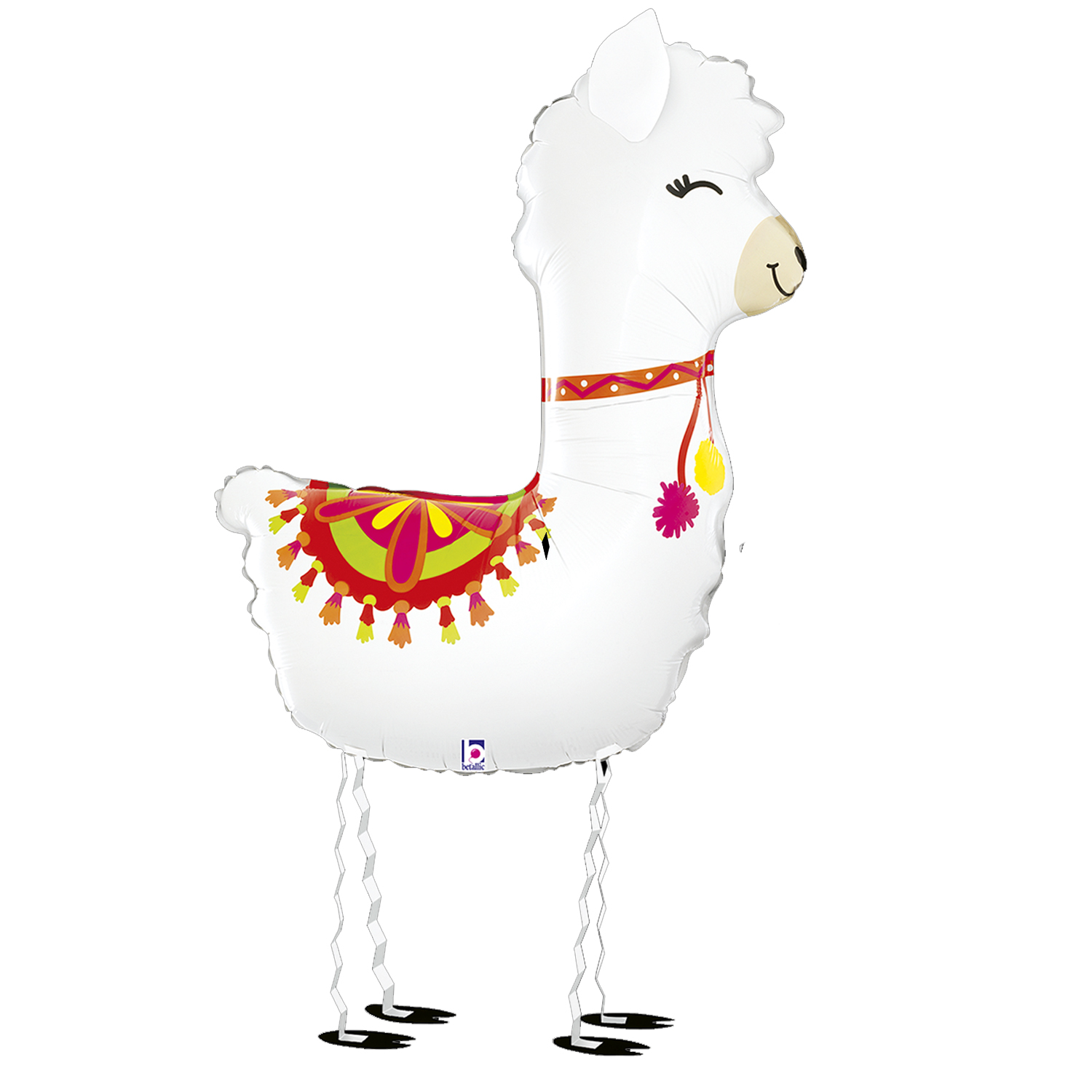 NEU Folienballon Airwalker Gemtliches Lama, wei, 58x100cm Bild 2