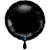 NEU Folienballon rund, ca. 38cm, unifarben, schwarz