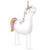 NEU Folienballon Airwalker Einhorn, wei, 81x91cm