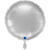 NEU Folienballon rund, ca. 38cm, unifarben, silber - Silber