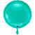 NEU Folienballon rund, ca. 38cm, unifarben, trkis - Trkis