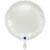 NEU Folienballon rund, ca. 38cm, unifarben, wei - Wei