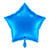 NEU Folienballon Stern, ca. 42x40cm, unifarben, blau - Blau
