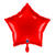 NEU Folienballon Stern, ca. 42x40cm, unifarben, rot - Rot