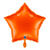 NEU Folienballon Stern, ca. 42x40cm, unifarben, orange - Orange
