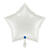 NEU Folienballon Stern, ca. 42x40cm, unifarben, wei - Wei