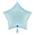 NEU Folienballon Stern, ca. 42x40cm, unifarben, hellblau - Hellblau